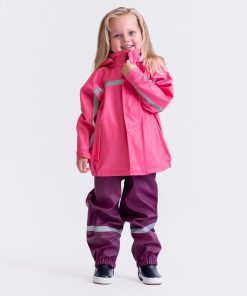 BMS Kinder Regenjacke pink Matschjacke 100% wasserdicht Buddeljacke SALE