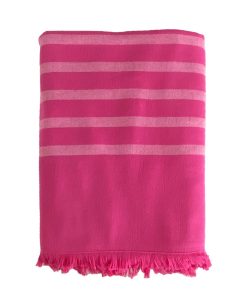 Fouta ALANYA Fuchsia mit Frottee von LE COMPTOIR DE LA PLAGE  Handtuch Strandtuch
