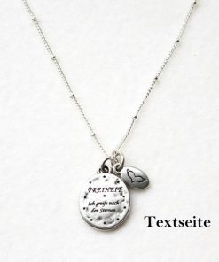 * I FEEL GOOD * Freiheit * Anhänger an versilberten Kettchen