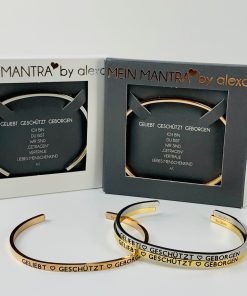 * GELIEBT * GESCHÜTZT * GEBORGEN * Mein Mantra by ALEXA Armreifen