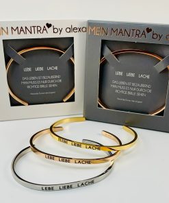 * LEBE LIEBE LACHE * Mein Mantra by ALEXA Armreifen
