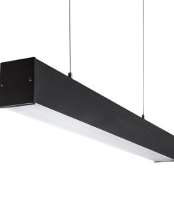 150CM für 1x LED Röhre, Gehäuse schwarz, Abdeckung matt