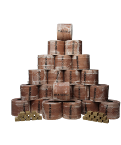 24 x original Mandelu Wachsrollen aus 100% Recycling-Wachs mit Anzündwürfeln