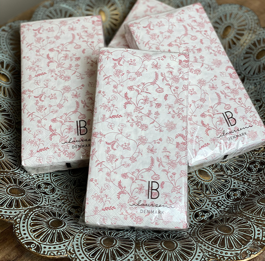 Serviette blumig rose - Image 7