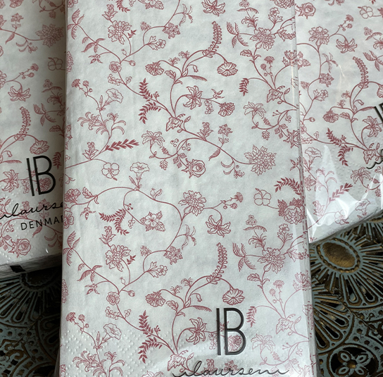 Serviette blumig rose - Image 3