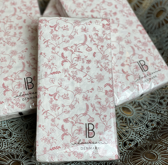 Serviette blumig rose - Image 6