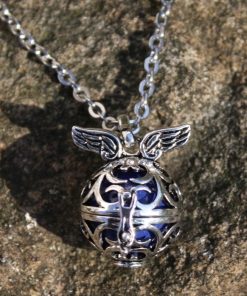 *Mein Engel-Rufer* Design Wing up Kugel blau von Angels Welcome