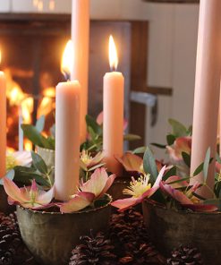 Zinkschale Lena gold groß im Set (inkl. Magnet und Kerze)